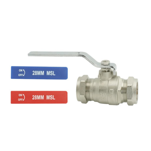 Genbra 28mm Lever Ball Valve Dual Light Pattern