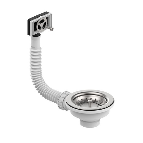 Basket Strainer Waste Kit, 89mm x 2in, Including Connecting Pipe