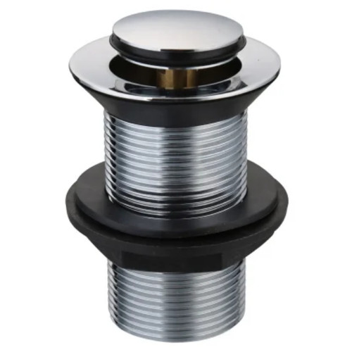 Distinct E/Clean Spring Plug Unslotted Basin Waste, 1 1/4", Chrome