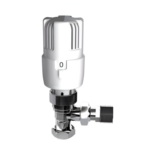 Distinct Trv, 15mm, Angled, White/Chrome