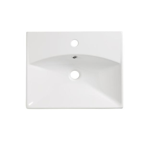 Distinct Ashmere Ceramic Basin, 1 Taphole, 500mm, White