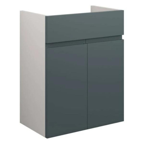 Distinct Coral 500mm Full Depth Basin Unit, Stone Grey