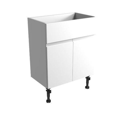 Distinct 600mm Standard Depth J-Pull Semi Ct Unit/Door, White