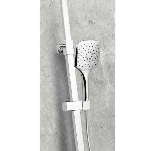 Heiler Square Cool Touch Rigid Riser Shower, Chrome