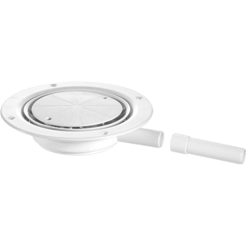 Mcalpine Untrapped Gully with Abs Cover, 22mm Horizontal Outlet, White