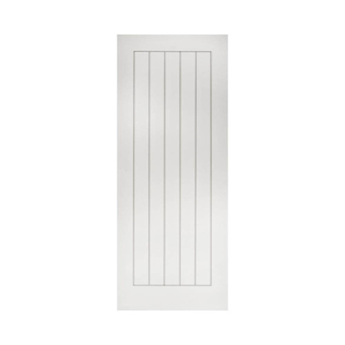 Deanta Ely White Primed Internal Door, 5 Panel Vertical, 1981mm x 762mm x 44mm