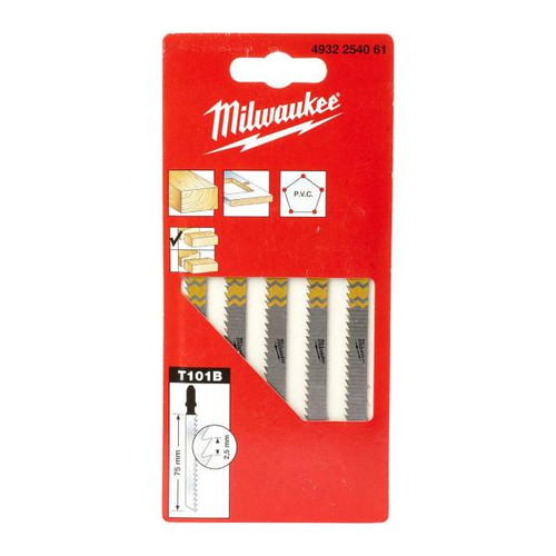 Jigsaw Blade, 75mm x 2.5mm, T 101 B, 5 Pcs
