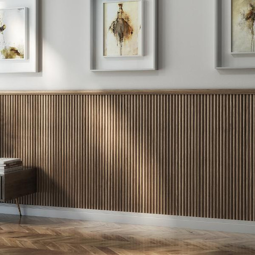 Walnut Half Round Flexi Panels, 2400mm x 300mm, Pack of 2