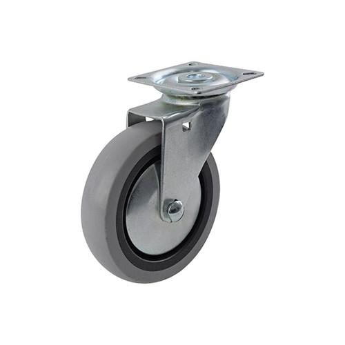 Castor Grey TPR Swivel Plate, 100mm