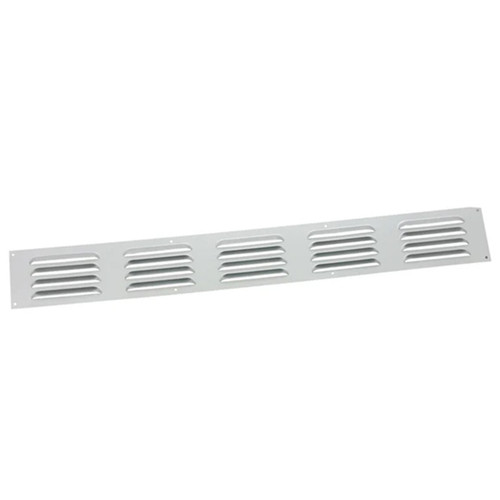 Louvred Aluminium Door Vent, 610mm x 76mm, Self Colour