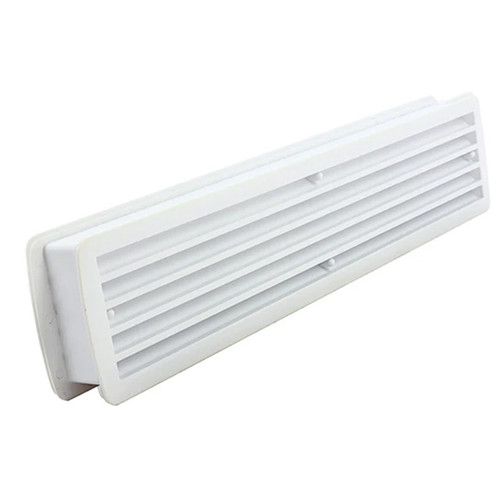 Louvred Plastic Door Vent, 450mm x 98mm, White