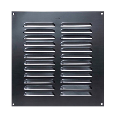 Louvred Aluminium Vent, 9" x 9", Anthracite