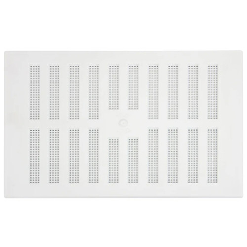 Adjustable Vent with Fixed Flyscreen, Plastic, 9" x 6", White