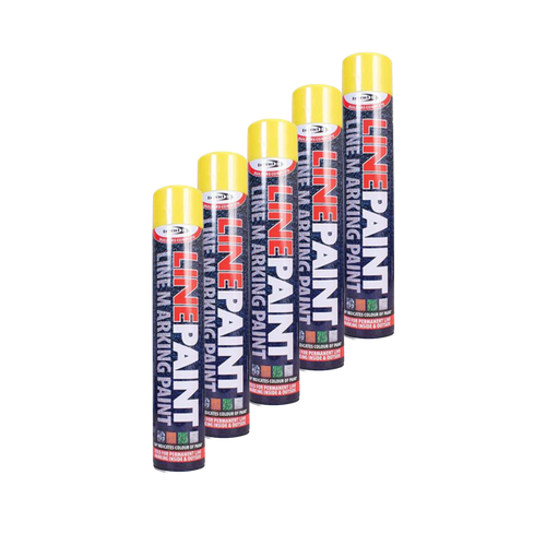 Bond It Line Marking Paint, 750ml, Yellow, Pack of 6