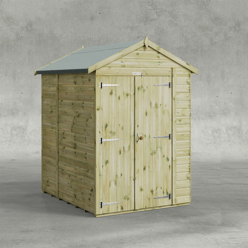 6x5 Premium Powersheds Apex Double Door, Windowless