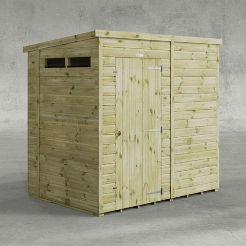 Powersheds Pent Security Shed, 7ft x 5ft, Premium