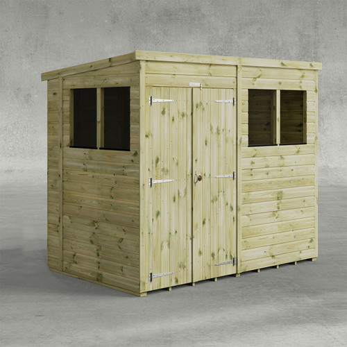 Premium Powersheds Pent Double Door, 8ft x 5ft