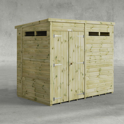 Premium Powersheds Pent Security Double Door, 8ft x 5ft