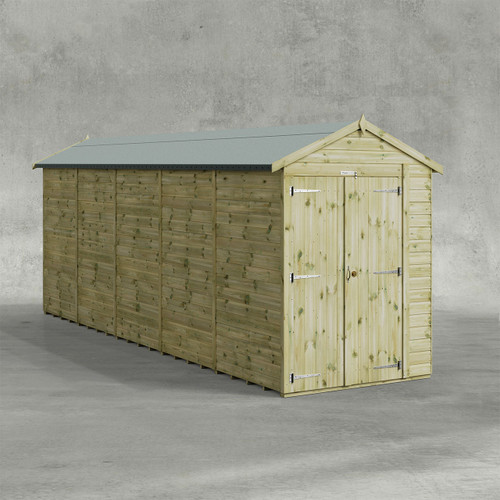 Powersheds Apex Windowless Double Door, 20ft x 5ft