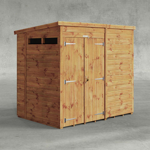 Powersheds Security Pent, Double Doors, 7x5