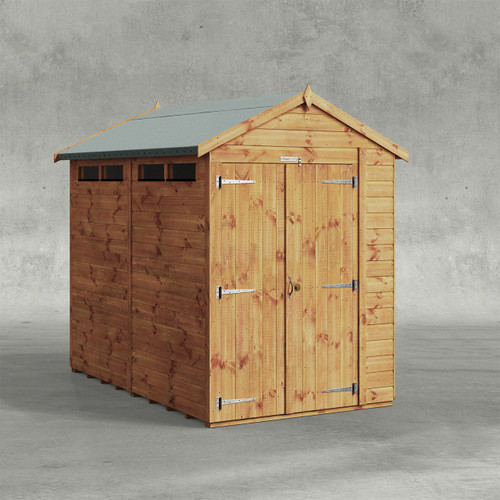 Powersheds Security Apex, Double Doors, 8ft x 5ft