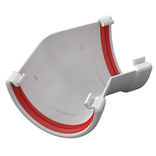 Freeflow Deep Gutter Angle, 135 Degree, White