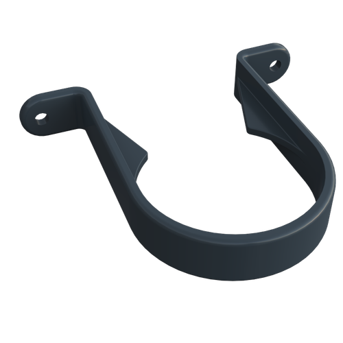 Freeflow Round Pipe Clip, Flush, Anthracite Grey