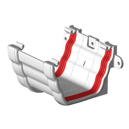 Freeflow Ogee Gutter Union Bracket, White