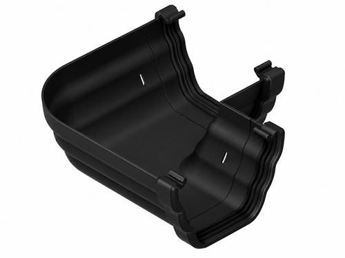 Freeflow Ogee Gutter Angle, 90 Degree, Black