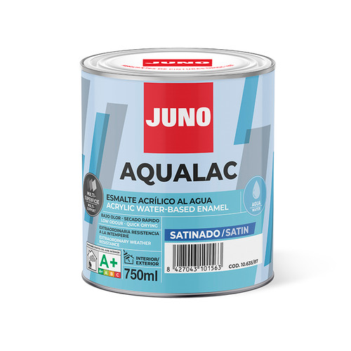Juno Aqualac Multi-Surface Trim Paint, 750ml, White Satin