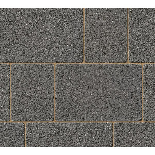 Kilsaran Newgrange Textured Block Paving, 3 Size Mix, 50m, Black Granite