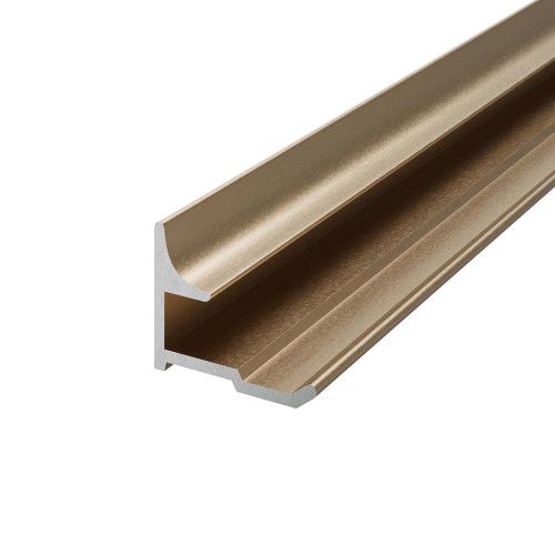 Wall Panel Inner Corner Trim, Brush Brass Aluminum, 2400mm x 19mm x 6mm