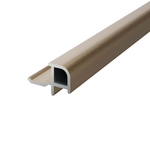 Wall Panel Outer Corner Trim, Brush Brass Aluminum, 2400mm x 20mm x 6mm