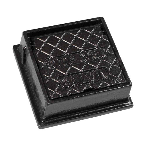 Stoptap Box, Ci Std Patt, Hinged Top, 6 x 5