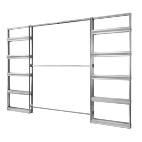 Eclisse Classic Double Pocket Door System, 2 x 762mm x 1981mm Doors, 100mm