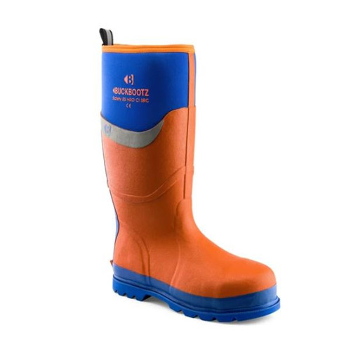 Buckler Orange Neoprene Wellington Boots, Size 12