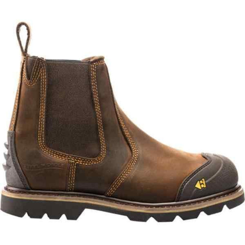Buckbootz Goodyear Welted Safety Dealer Boot, Dark Brown, Size 9