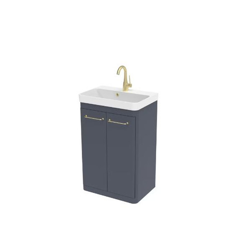 Hyde 2 Door Floor Standing Unit, 55cm, Matte Fiord