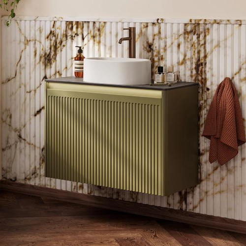 Adorn Washbasin Unit, Olive