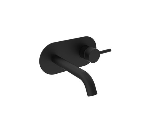 Cos Wall Mounted Basin Mixer, Matte Black