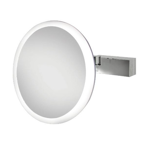 Hib Cirque Illuminated Magnifying Bathroom Mirror, Chrome