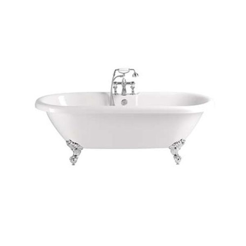 Oban Double Ended Roll Top Bath, 2 Tap Hole