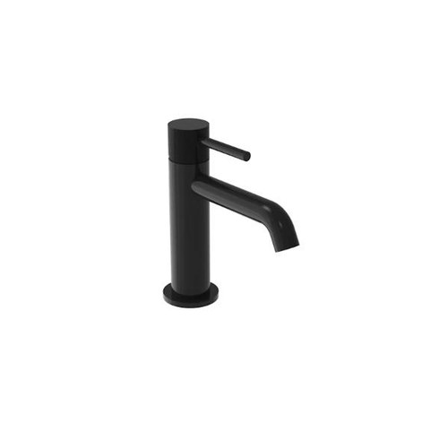 Saneux Cos Basin Mixer Kit with Knurled Handle, Satin Black
