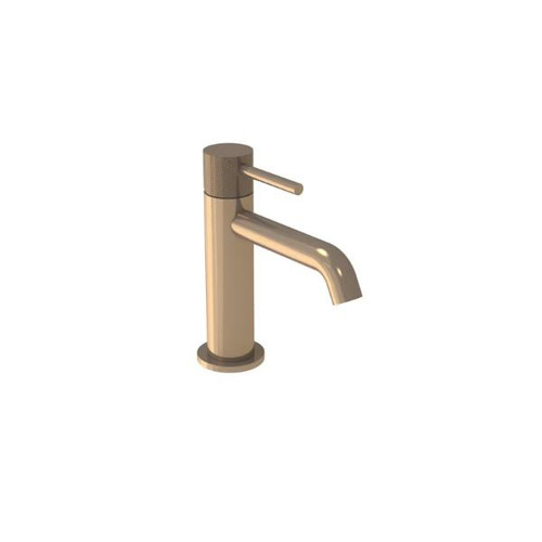 Saneux Cos Basin Mixer Kit with Knurled Handle, Bronze