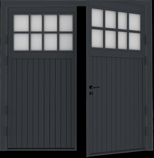 Berwick Side Hinged Garage Door, 2286mm x 2134mm, Anthracite Grey