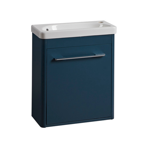 Coral 500mm Cloakroom WM Unit Single Door D.blue