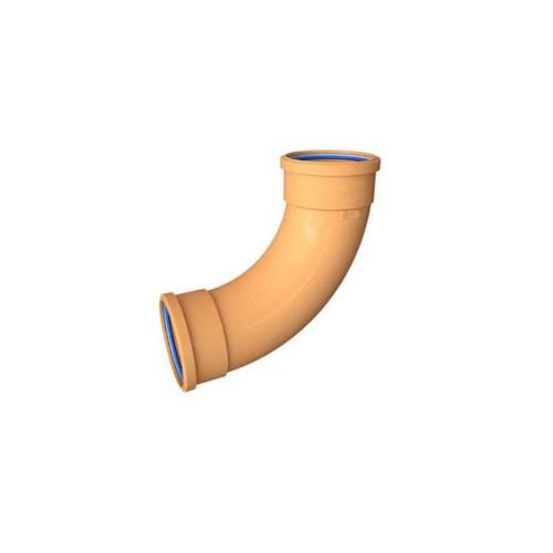 Polypipe U/G Drain, 110mm, Long Radius Double Socket Bend, 87.5 Degrees