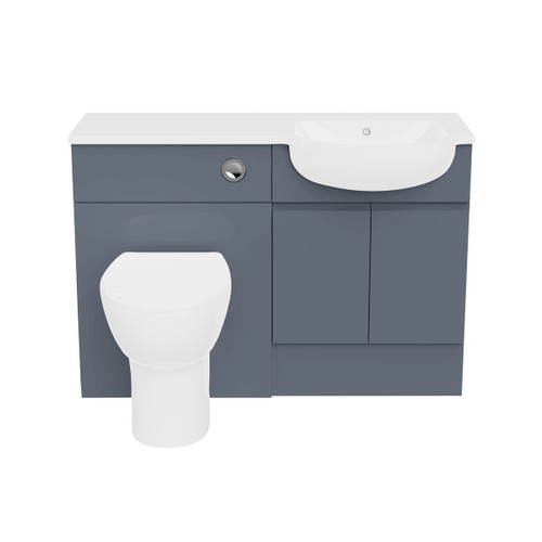 Dist JPull Door 1200mm STD Unit Run RH Basin Mdnght Grey
