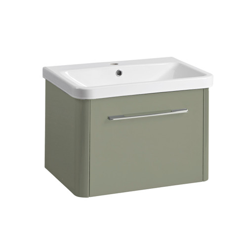 Coral 600mm WM Drawer Unit Matt, Aloe Green