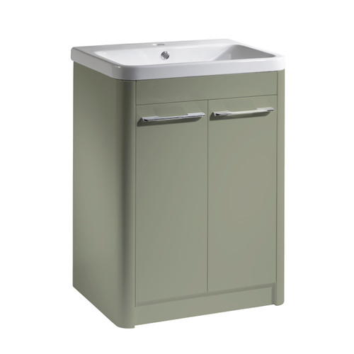 Coral 600mm Floor Mounted 2 Door, Aloe Green